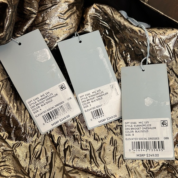 Antonio Melani Bridgett Jacquard One Shoulder Asymmetrical A-Line Dress - Picture 12 of 12